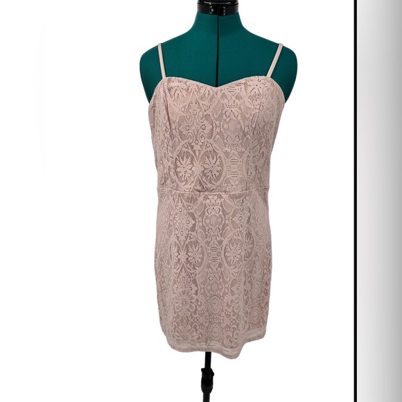 Dress the Population Leanne Pink Lace Dress - Picture 8 of 10